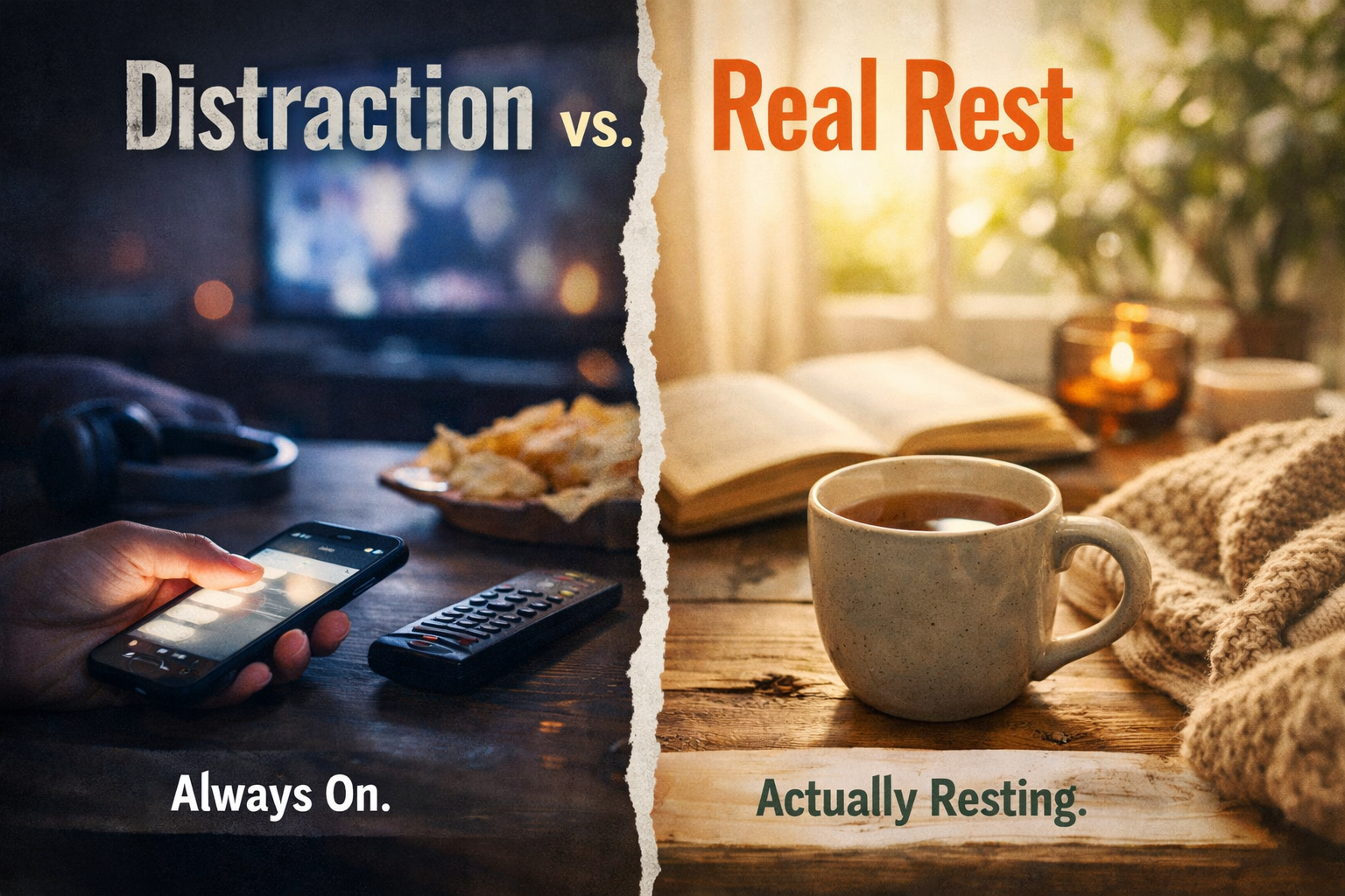 The Subtle Difference Between "Relaxing" and Actually Resting